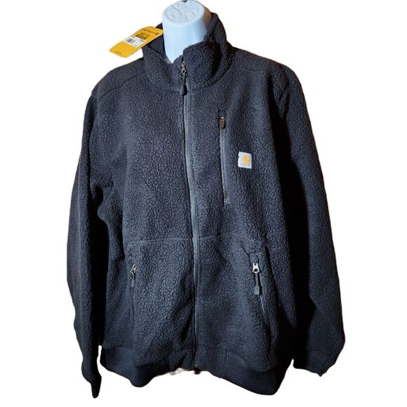 Carhartt Women’s Fleece Jacket – XXL Black, Full Zip, Relaxed Fit, NWT - Picture 1 of 7